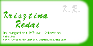 krisztina redai business card